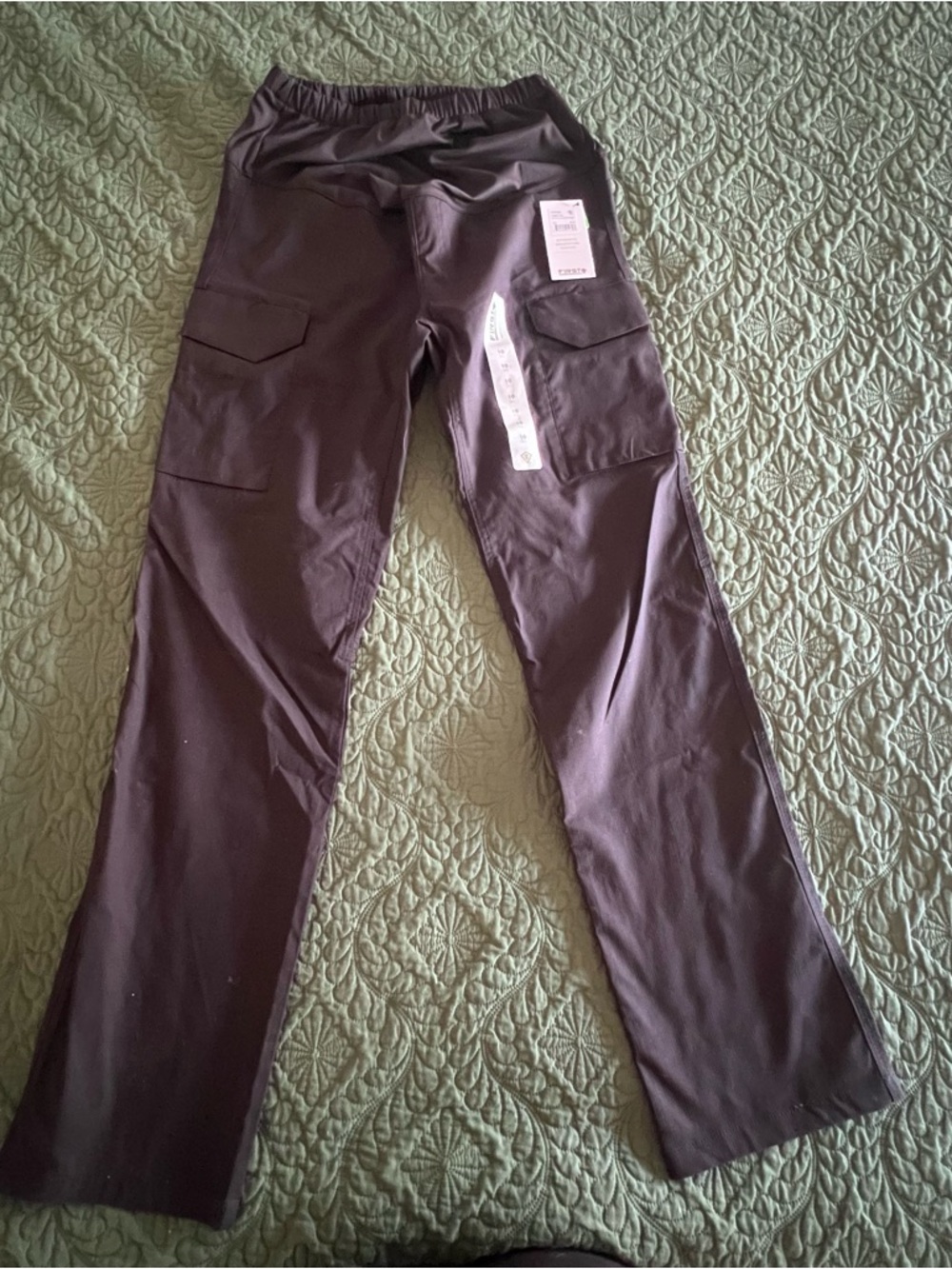 First Tactical Black Cargo Maternity Pants with Elastic Waist